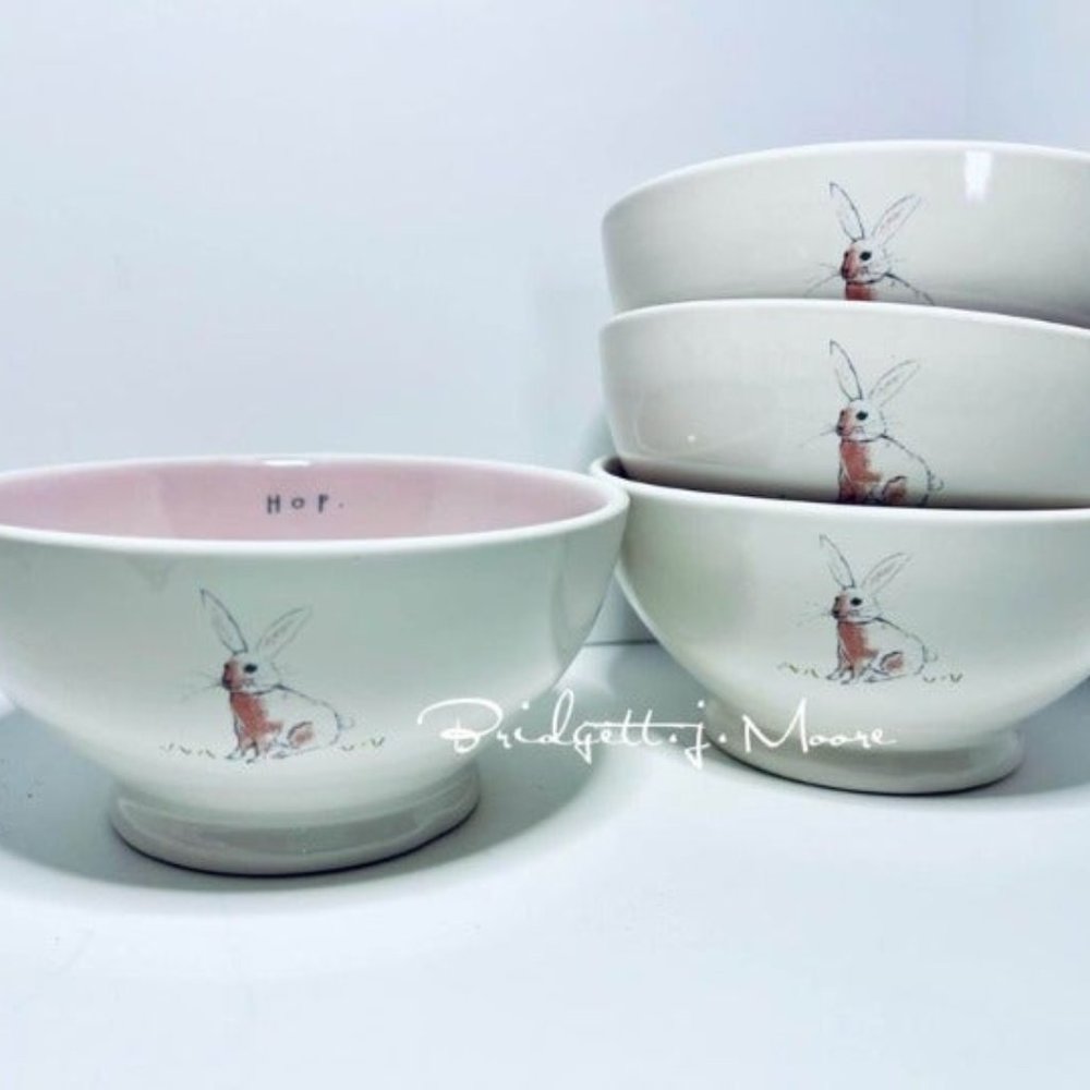 Rae Dunn Hop Easter Bowl Set HTF